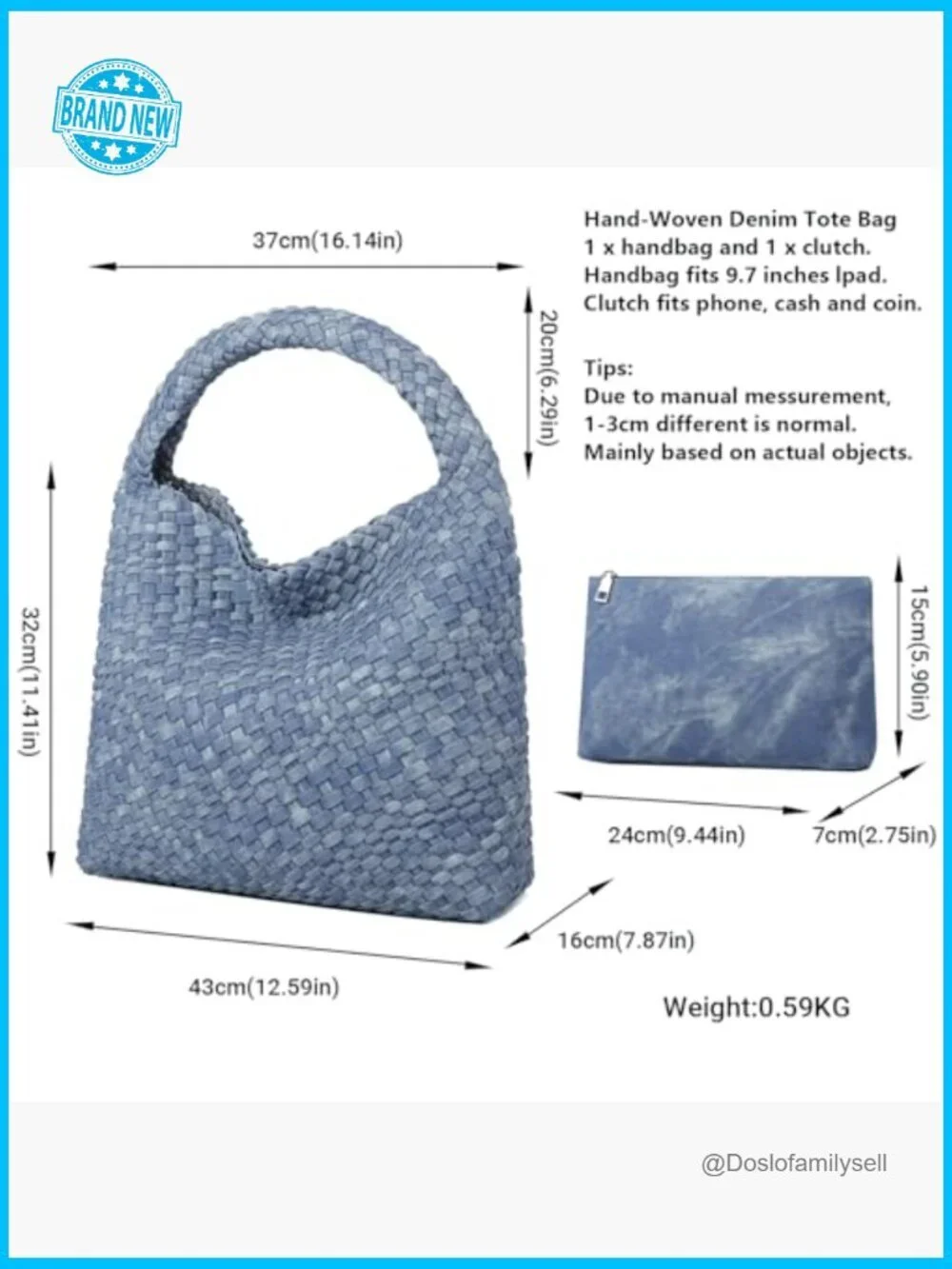 Woven Hobo Bag Top-Handle Shoulder Tote Large Capacity Vegan Leather Handbag